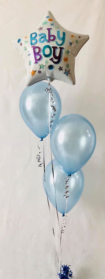 Baby boy balloon display - The Ultimate Balloon & Party Shop