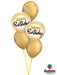 Happy Birthday Balloon Display - Gold - The Ultimate Balloon & Party Shop