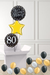 Dotty Black & Gold 80th Birthday foils in a Box delivered Nationwide - The Ultimate Balloon & Party Shop