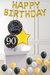 Dotty Black & Gold 90th Birthday foils in a Box delivered Nationwide - The Ultimate Balloon & Party Shop