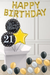 Dotty Black & Gold 21st Birthday foils in a Box delivered Nationwide - The Ultimate Balloon & Party Shop