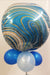 Qualatex Foil Orbz Balloon  - Blue/Gold - The Ultimate Balloon & Party Shop