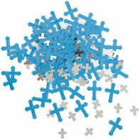 Blue & Silver Cross Table Confetti - The Ultimate Balloon & Party Shop
