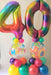 Giant number on bubble pillar multi colours - The Ultimate Balloon & Party Shop