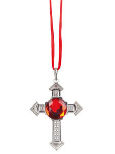 Vampire Jewelled Cross Necklace - The Ultimate Balloon & Party Shop