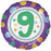 18" Foil Age 9 Balloon - Purple spots - The Ultimate Balloon & Party Shop