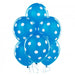 Blue Spotty Balloons 6 Pack - The Ultimate Balloon & Party Shop