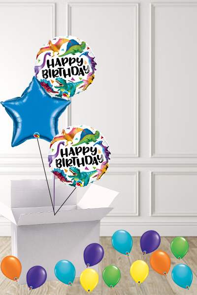 Dinosaur Birthday Bouquet in a Box delivered Nationwide - The Ultimate Balloon & Party Shop