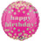 18" Foil Happy Birthday Pink/Gold Dots - The Ultimate Balloon & Party Shop
