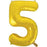 Number 5 Foil Balloon Gold - The Ultimate Balloon & Party Shop