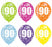 Age 90 Asst Birthday Balloons 6 Pack - The Ultimate Balloon & Party Shop