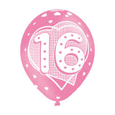 Age 16 Pink Birthday Balloons 6 Pack - The Ultimate Balloon & Party Shop