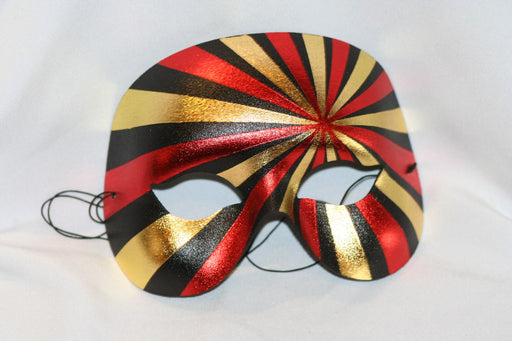 1/2 Face Eyemask - Red/Gold/Black - The Ultimate Balloon & Party Shop