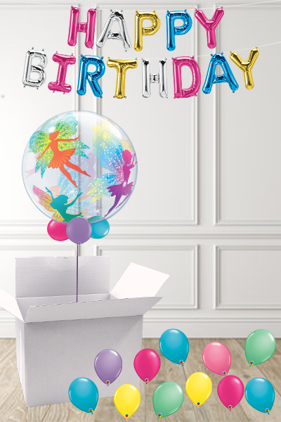 Fairy Birthday Bubble in a Box delivered Nationwide - The Ultimate Balloon & Party Shop