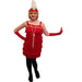 1920s Flapper Fringe Dress Hire Costume - Red - The Ultimate Balloon & Party Shop