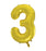 Number 3 Foil Balloon Gold - The Ultimate Balloon & Party Shop