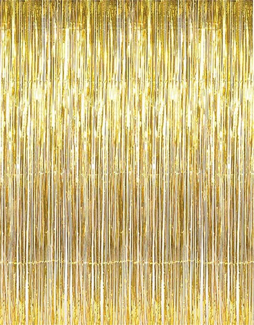 Tinsel Curtain - Gold - The Ultimate Balloon & Party Shop