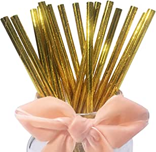 Gold Paper Straws - The Ultimate Balloon & Party Shop