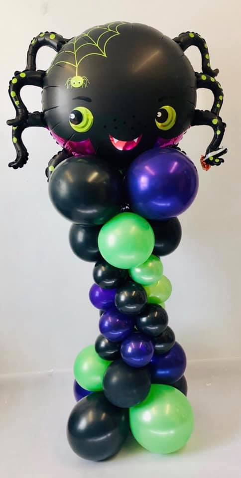 Mini Halloween Balloon Pillar - Spider Theme - The Ultimate Balloon & Party Shop
