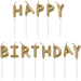 Happy Birthday Individual Letter Candles - Gold - The Ultimate Balloon & Party Shop