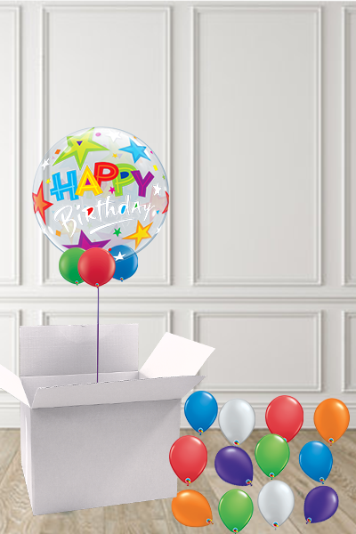 Birthday Stars Bubble in a Box delivered Nationwide - The Ultimate Balloon & Party Shop
