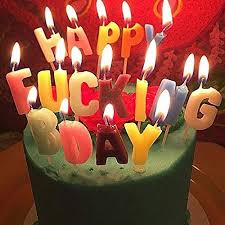 Happy Fucking Birthday Candle Letters - The Ultimate Balloon & Party Shop