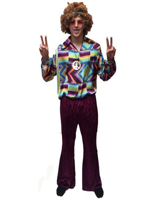 1960s/1970s Hippy Hire Costume - ZigZag CND - The Ultimate Balloon & Party Shop