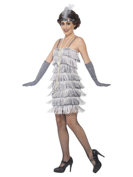 1920's Flapper Silver (Short) Costume