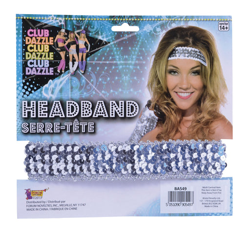Sequin Headband - Silver