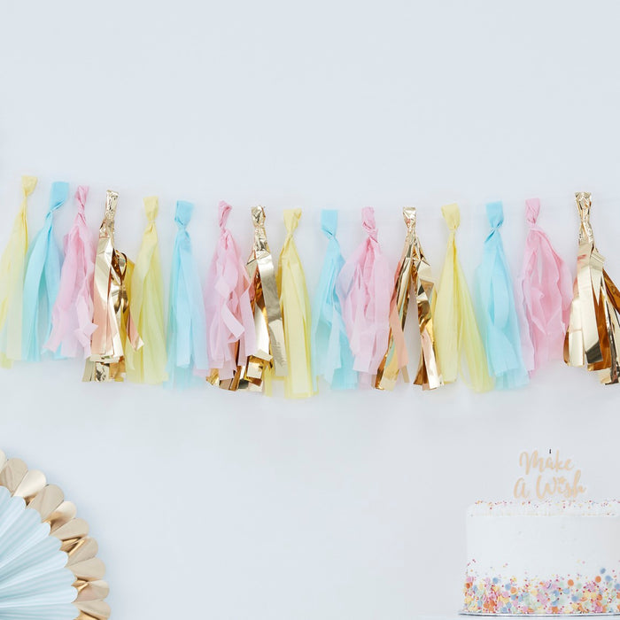 Tassel Garland - Pastel & Gold