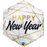 Happy New Year Foil Balloon - Marble