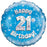 18" Foil Age 21 Balloon - Blue & Silver - The Ultimate Balloon & Party Shop