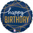 18" Foil Happy Birthday Balloon  - Navy & Gold