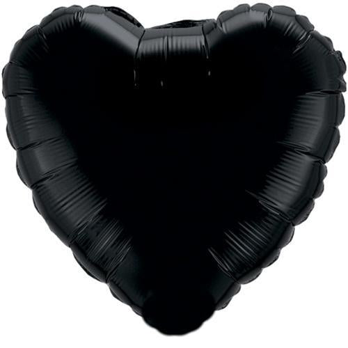 Heart Shaped Foil Balloon - Black