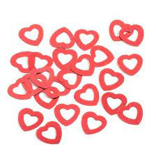 Red Large Hearts Table Confetti