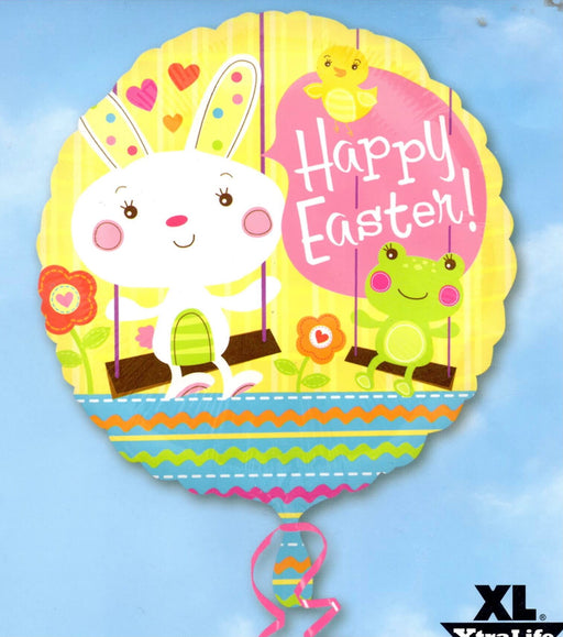 18" Happy Easter Printed Foil Balloon