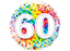 18" Foil Age 60 Balloon Rainbow Confetti