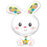 Large Animal Shape Foil Balloon - Spotted Bunny