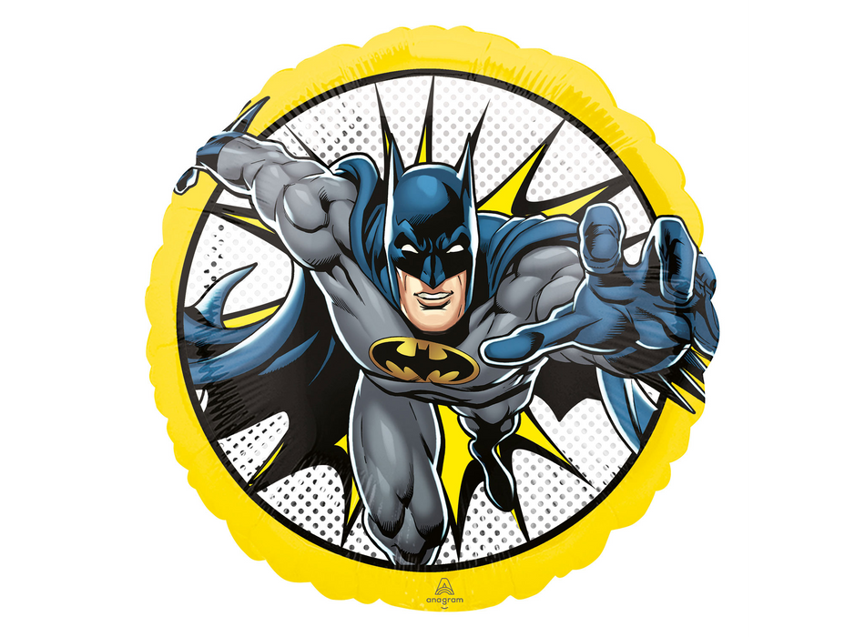 18" Foil Batman Circle Printed Balloon go