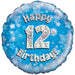 18" Foil Age 12 Balloon - Blue - The Ultimate Balloon & Party Shop