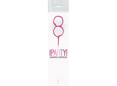 Sparkling Number Candle - 8 - The Ultimate Balloon & Party Shop