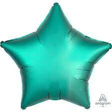 18" Foil Satin Star Balloon - Jade Green