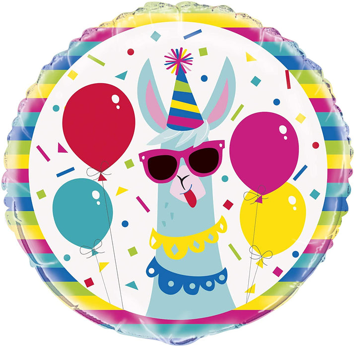 18" Llama Party Foil Balloon