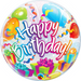 Qualatex Happy Birthday Bubble Balloon -  Birthday Surprise - The Ultimate Balloon & Party Shop