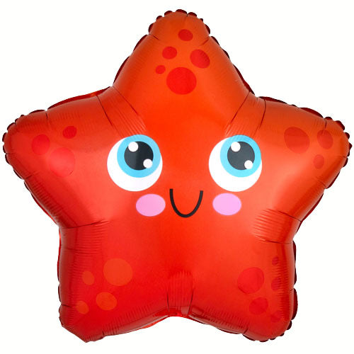 Starfish Cute Face Foil Balloon - The Ultimate Balloon & Party Shop