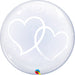 Deco Bubble Clear Balloon -  Entwined Hearts - The Ultimate Balloon & Party Shop