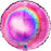 Circle Shaped Holographic Foil Balloon - Pink