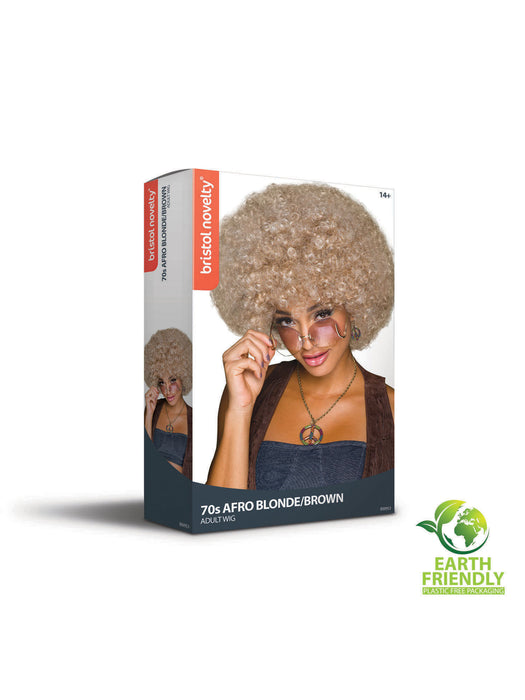 Large 70's Afro Blonde/Brown Wig