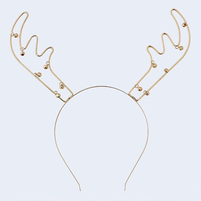 Gold Metal Reindeer Headband - The Ultimate Balloon & Party Shop