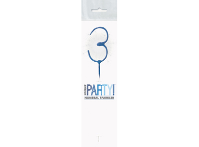 Sparkling Number Candle - 3 - The Ultimate Balloon & Party Shop